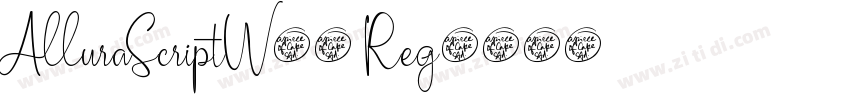 AlluraScriptW05 Reg字体转换